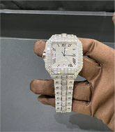 VVS Moissanite Cartier Santos WSSA0009 two-tone yellow gold