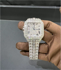 VVS Moissanite Cartier Santos WSSA0009 two-tone yellow gold