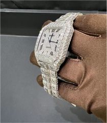 VVS Moissanite Cartier Santos WSSA0009 two-tone yellow gold