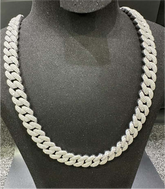 VVS Moissanite 925 Sterling Silver 14MM 22 inches