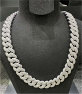 VVS Moissanite 925 Sterling Silver 18MM 22 inches