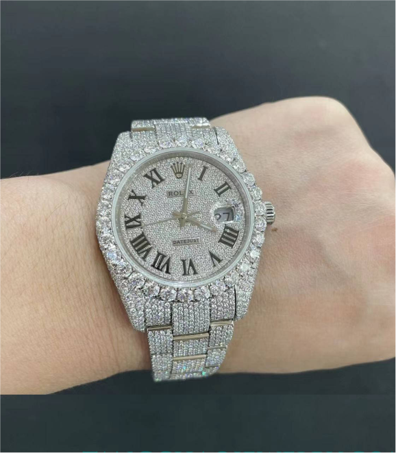 Moissanite Rolex Datejust m126300 white