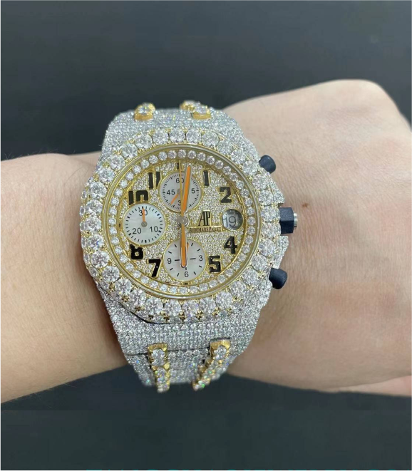 Moissanite Audemars Piguet 26470 Two Tone Yellow Gold