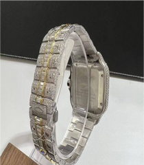 Moissanite baguettes Cartier Santos WSSA0009