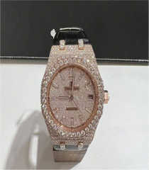 Moissanite Audemars Piguet 15500 Rose Gold Belt