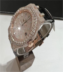 Moissanite Audemars Piguet 15500 Rose Gold Belt