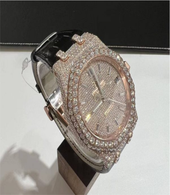 Moissanite Audemars Piguet 15500 Rose Gold Belt