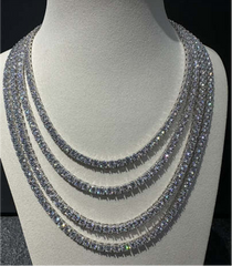 VVS Moissanite 925 Sterling Silver Tennis Chain 5MM 24 Inch