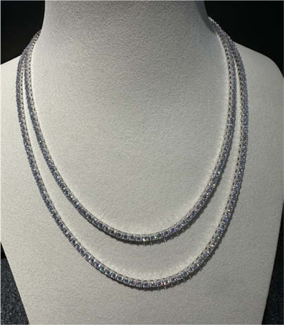 VVS Moissanite 925 Sterling Silver Tennis Chain 3MM 24 Inch