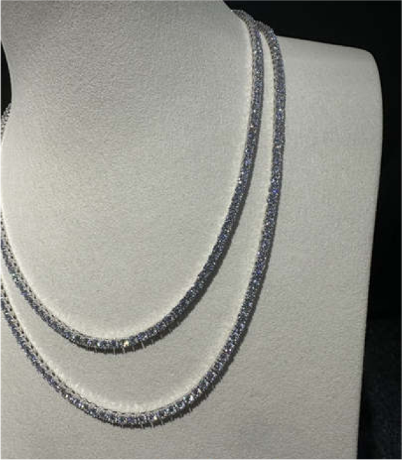 VVS Moissanite 925 Sterling Silver Tennis Chain 3MM 24 Inch