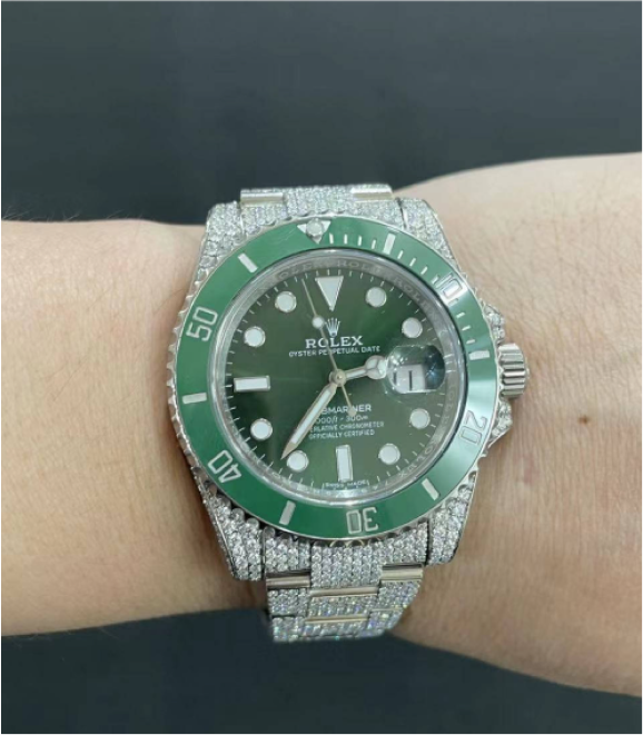 VVS Moissanite Rolex Submariner 40MM White