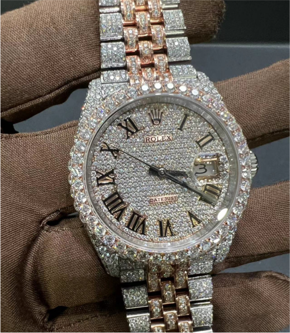 VVS Moissanite Rolex Datejust 36MM Two-Tone Rose Gold