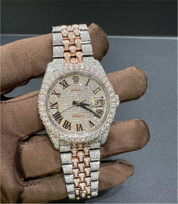 VVS Moissanite Rolex Datejust 36MM Two-Tone Rose Gold