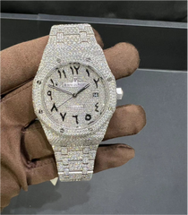 VVS Moissanite Audemars Piguet 15400 White 41MM Arabic