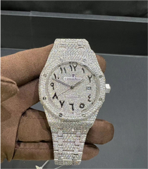 VVS Moissanite Audemars Piguet 15400 White 41MM Arabic