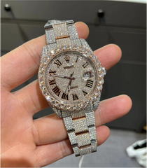 VVS Moissanite Rolex DateJust126300 41MM Two-tone rose gold