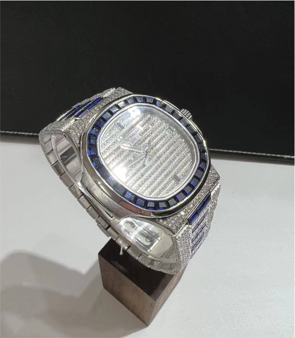 VVS Moissanite Patek Philippe 5711 White baguettes Sapphire