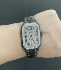 VVS Moissanite Cartier Santos WSSA0009 black